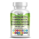 Sega Palmetto con ortica, Pygeum, Semi di zucca, Lecitina di girasole, Turmeric & Ashwagandha – Supporto alla prostata per gli uomini con Licopene & Vitamina D3 – 90 capsule