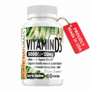Vitamina D3 5000 IU Supplemento 125 mcg Gel Morbidi Specialmente per gli integratori Sensitive Stomachs con olio d'oliva biologico Migliore vitamina D3 supplemento per le donne & uomini Made in Italy