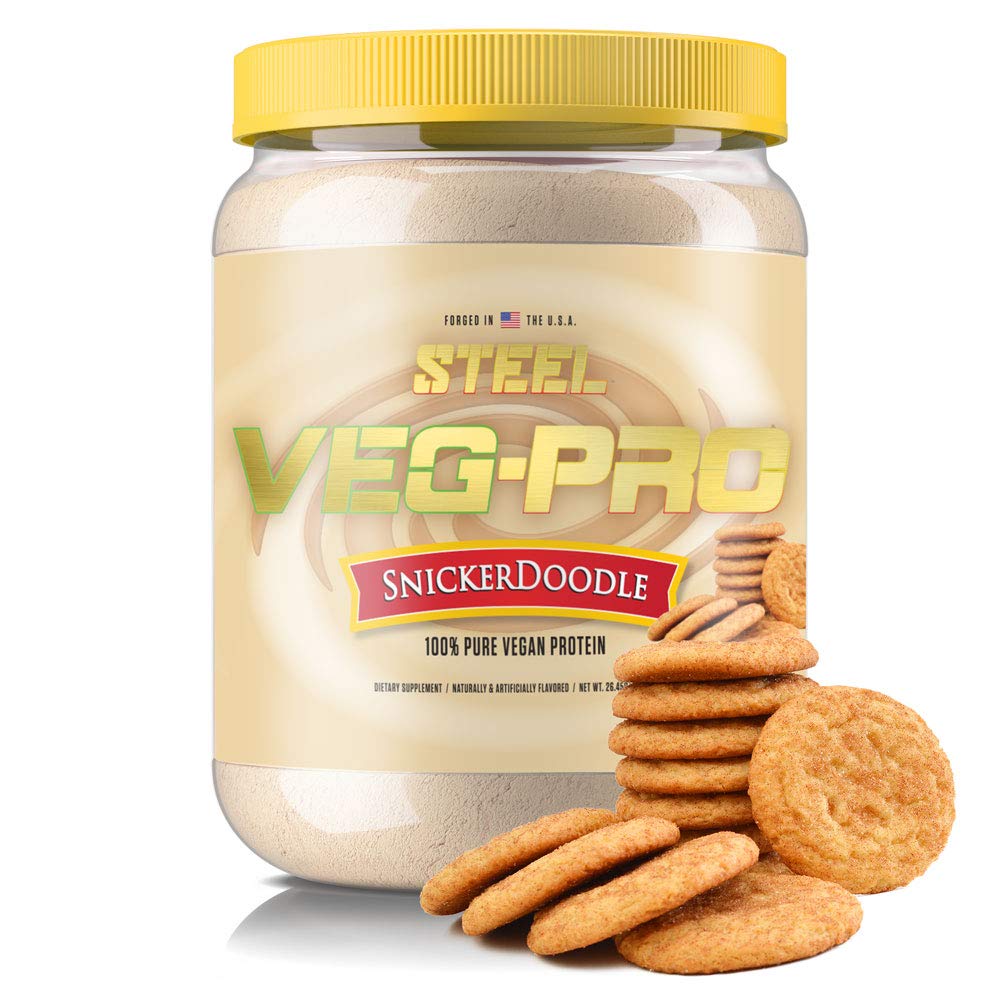 Integratori d'acciaio Veg-PRO | Vegan Protein Powder, Snickerdoodle | 25 Serve (1.65lbs) | Polvere proteica con aminoacido BCAA | Gluten Free | Non Dairy | Formula a basso contenuto di carboidrati