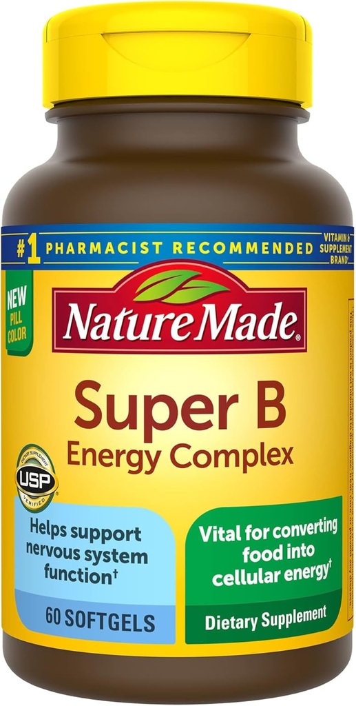 Super B Energy Complex, Integratore alimentare per il supporto della funzione del cervello cellulare, 60...