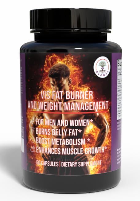 Vis Fat Burner supplemento di perdita di peso – Fat Burner di gestione del peso per gli uomini e le donne – aumenta il metabolismo, brucia il grasso della pancia per le donne, aumenta la crescita muscolare- 60 capsule