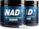 NAD+ Supplemento 1000mg - Nicotinamide Riboside (NR) e Resveratrolo, Liposomal NAD di ingredienti biologici puri per le donne e gli uomini invecchiamento sano, cervello e energia cellulare, 80 capsule(2Pcs)