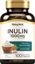 Piping Rock Organic Inulin Capsule 1000 mg | 100 Count | Low Glycemic Index | Soluble Fiber Supplement | Non-GMO, Gluten Free