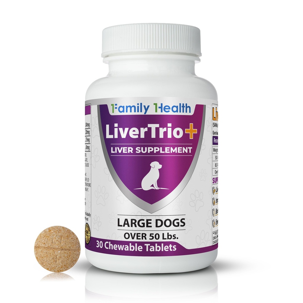 Integratore completo di supporto al fegato per cani di grandi dimensioni. Aromaful Chewable Tablets Combinando Stesso, SPC, Silybin A+B, + Glutathione 30Ct (Large)