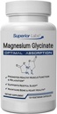 Labs Superior Magnesium Glycinate 1250 mg, ad alto assorbimento, puro non OGM, Supporta il sonno di qualità, Facilita Cramp muscolari, Bone & Heart Health, 120 tappi di Veg