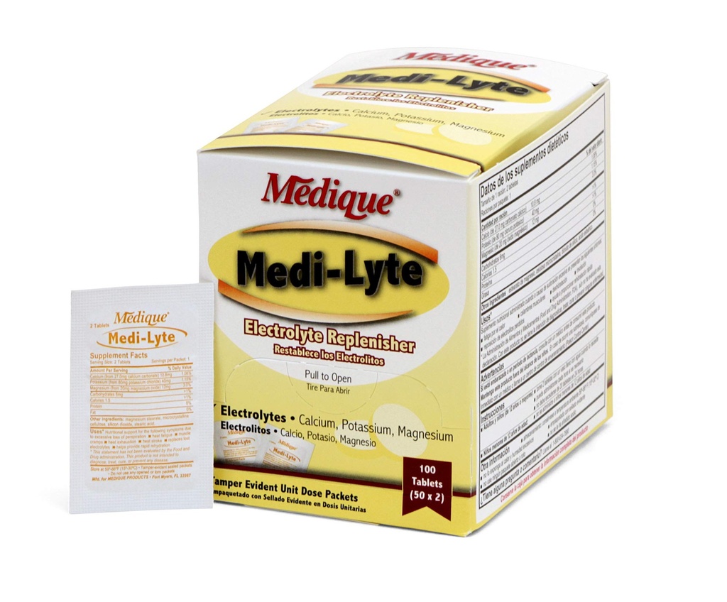 Medico 03033 Medi-Lyte Electrolyte Tablets w / Potassium cloruro per grumi, 100-Tavoletti