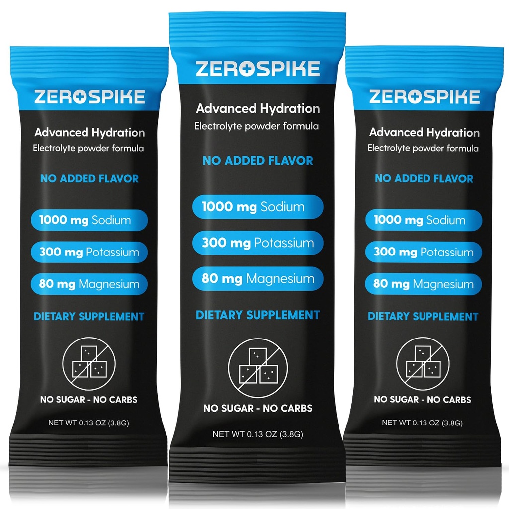 No Sugar Electrolytes Powder Packets | Keto & Fasting Salts Drink Mix | Integratori: I nutrienti chiave di idratazione mancante da acqua purificata | Pulire, non aromatizzato, Calorie Free | 30 Sticks
