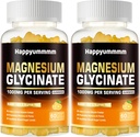 Magnesio Glycinate Gummies 1000mg - Zucchero Gratuito Magnesio Potassio Supplemento con Vitamina D, B6, CoQ10 per Calma Mood & Sleep Support - 120 Gummie Arancione.