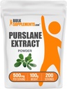 BulkSupplements.com Polvere di Estratto di Purslane - Estratto di Portulaca Oleracea, Integratori di Purslane - da Purslane Herb, Gluten Free, 500mg per Serving, 100g (3,5 oz) (Pack of 1)