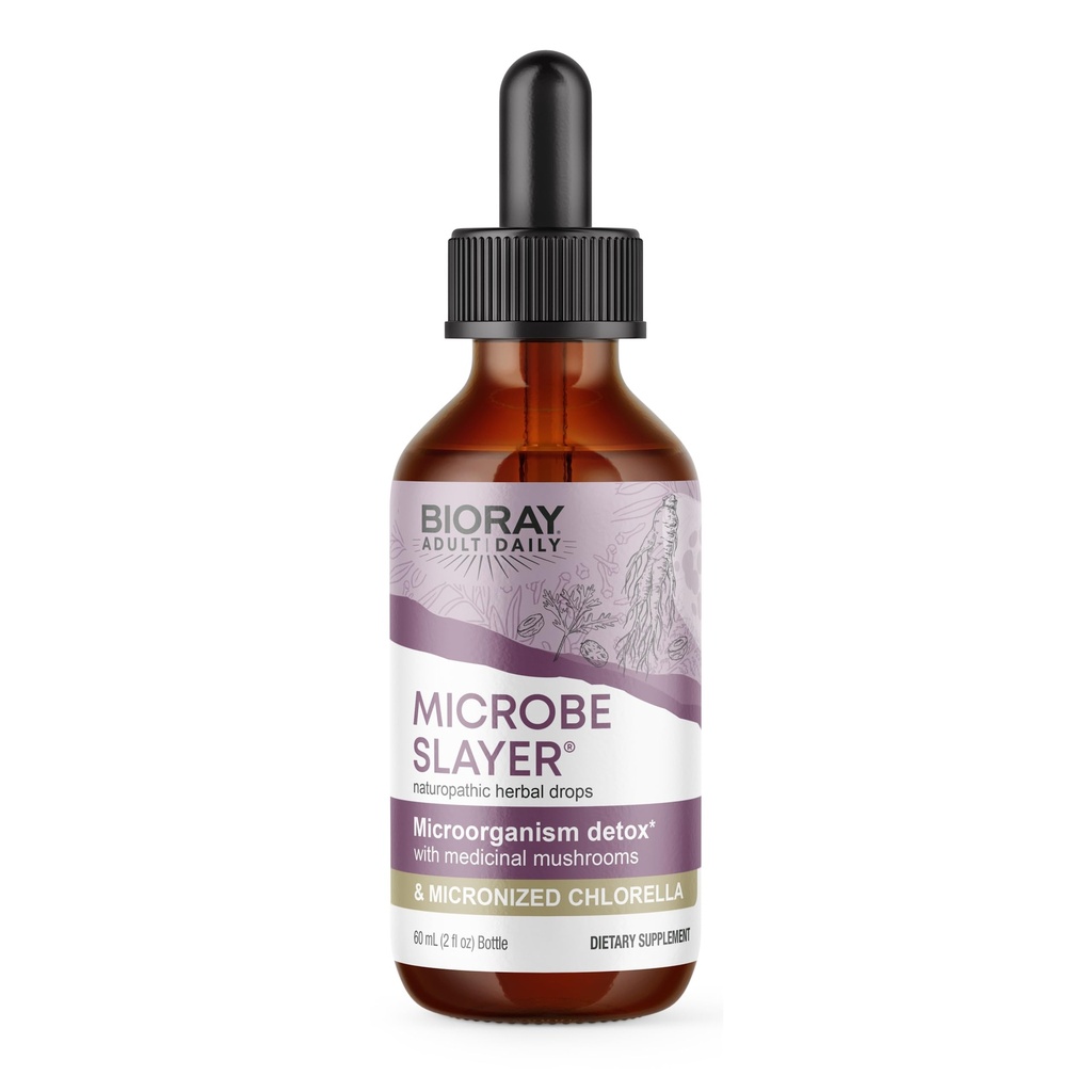 BIORAY Daily Microbe Slayer - 2 fl oz - Promuove l'equilibrio dei microbi intestinali & Nourishes Il fegato - Non OGM, Vegetariano, Gluten Free