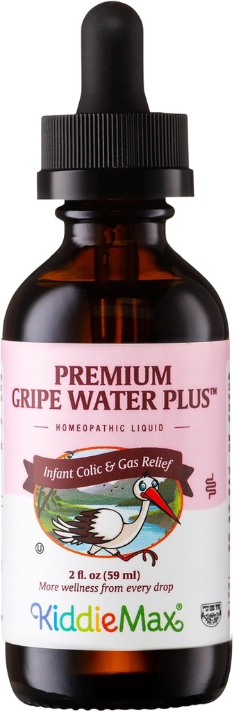 Maxi Health Gripe Water for Babies – Gocce di gas omeopatiche per neonati – Camomilla naturale, Ginger, Menta piperita & Fennel Baby Water per Hiccups (2 fl oz)
