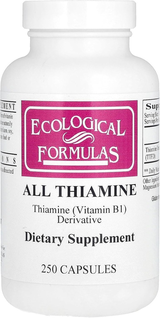 Formula ecologica Allithiamine Vitamina B1 capsula, 50 mg, 250 conte