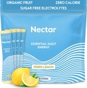 Nectar Energy Booster - Organic Caffeine, B12 & Electrolytes - Sugar Free & Zero Calorie – Caffetteria sana, Energy Drink & Soda Alternative – Hydration & Energy Supplement (Lemon 18 Powder Packets)