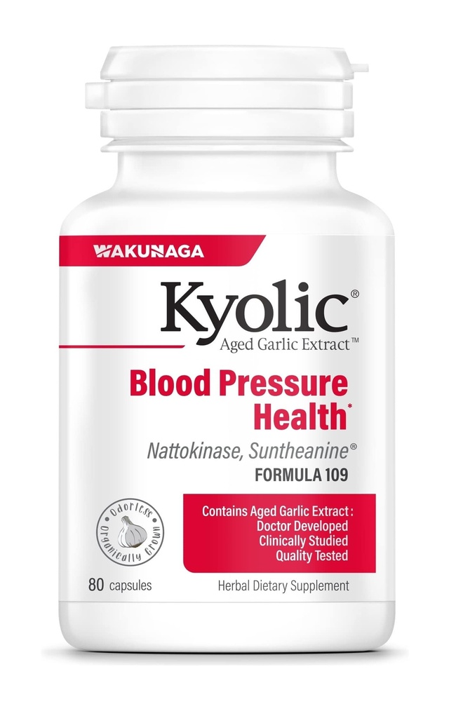 Estratto di aglio Kyolic Aged Formula 109, Sanità della pressione sanguigna