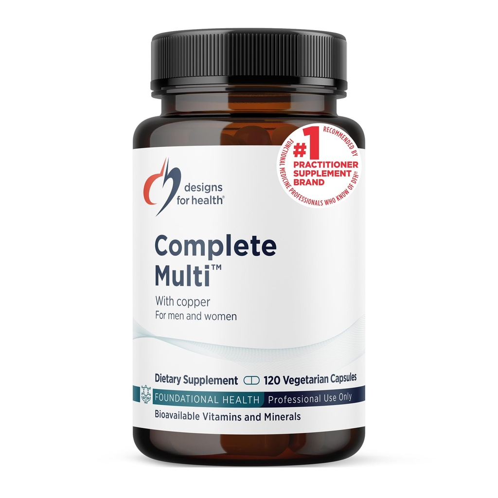Progetti per la salute DFH Multi completo con rame - Integratore Multi Vitamina + Minerale Comprehensive con Folate, 1000 IU Vitamina D, Vitamine di Supporto Immune - Multivitamina con No Iron (120 capsule)