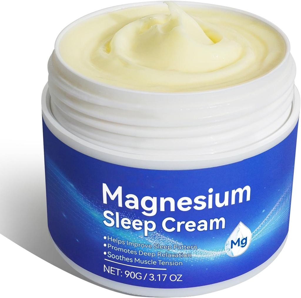 Crema di magnesio, olio di magnesio, crema di magnesio per il sonno, insieme, moderazione muscolare, lozione di magnesio per il rilassamento,3.17oz