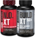 Jacked Factory N.O. XT Nitric Oxide Supplemento (90 capsule) & Build XT 50+ Daily Muscle Builder (90 capsule) per la crescita del muscolo, pompe, vitalità, & Recupero