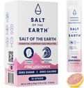 Salt of the Earth Premium Zero-Sugar Electrolyte - Realizzato con sale himalayano rosa - Idratazione Powder Packets | Premium Ingredients | Keto & Paleo Friendly | 12 Sticks, Pink Lemonade