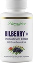 Paradise Herbs Bilberry con Goji & Chrysanthemum Supplements, Super Potent, Ultra Pure, Non OGM, Gluten Free, Vegan, 60 capsule vegetariane