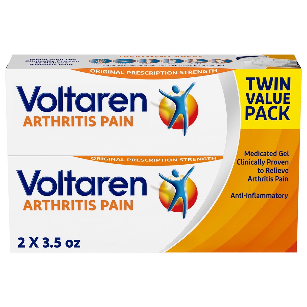 Voltaren Arthritis Gel di Dolore per Potente Artrite Topical Pain Relief con Diclofenac - NUOVO Easy Open Cap - 100 g x 2