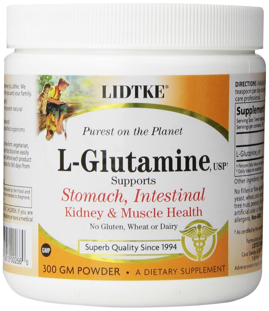Lidtke Technologies Polvere di L-Glutamina, 300 grammi