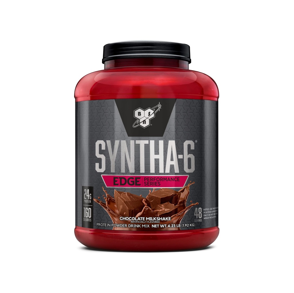 BSN SYNTHA-6 EDGE Protein Powder, con siero idrolizzato, Caseina Micellare, Isolato di proteine del latte, Basso zucchero, Proteine 24g, Milkshake al cioccolato, 48 Servings