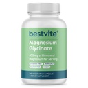 BESTVITE Filler-Free Magnesio Glycinate - 400mg di Magnesio per Serve (240 tappi di Veg)- Bisglicinato Chelato per Muscolo, Rilassamento, Stress & Sleep Support* - Per Uomini & Donne - Senza Stearati - Vegan