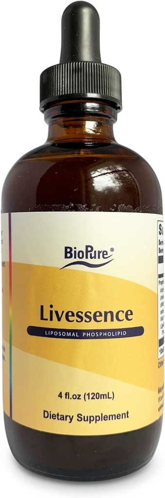 BioPure Livessence Tintura di erbe – Potente miscela di 6 estratti botanici e liposomi per sostenere fegato, cistifellea, equilibrio ormone & microbiome, disintossicazione, salute del fegato e benessere generale – 4 fl oz