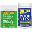 NATURAL STACKS Mood Bites + Mood Magnesium Gummies Bundle - Positivo Mood & Stress Support* - 60 Masticabili