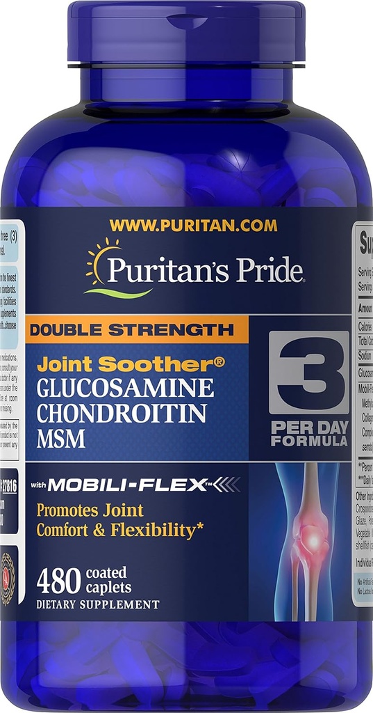 Glucosamina Pride Puritan, Condroitina e capsule MSM, Formula 3 Per Giorno