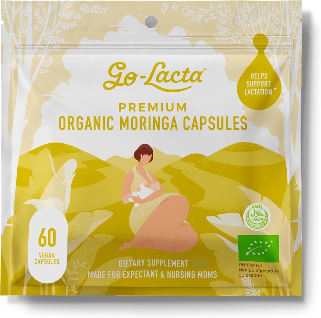 Go-Lacta® 100% Estratto di chicco di caffè verde per mamme allattamento - 60 capsule - Pure Premium Vitamine postnatali - Integratori per l'allattamento al seno per aumentare la fornitura di latte - Vitamine post-parto per le donne