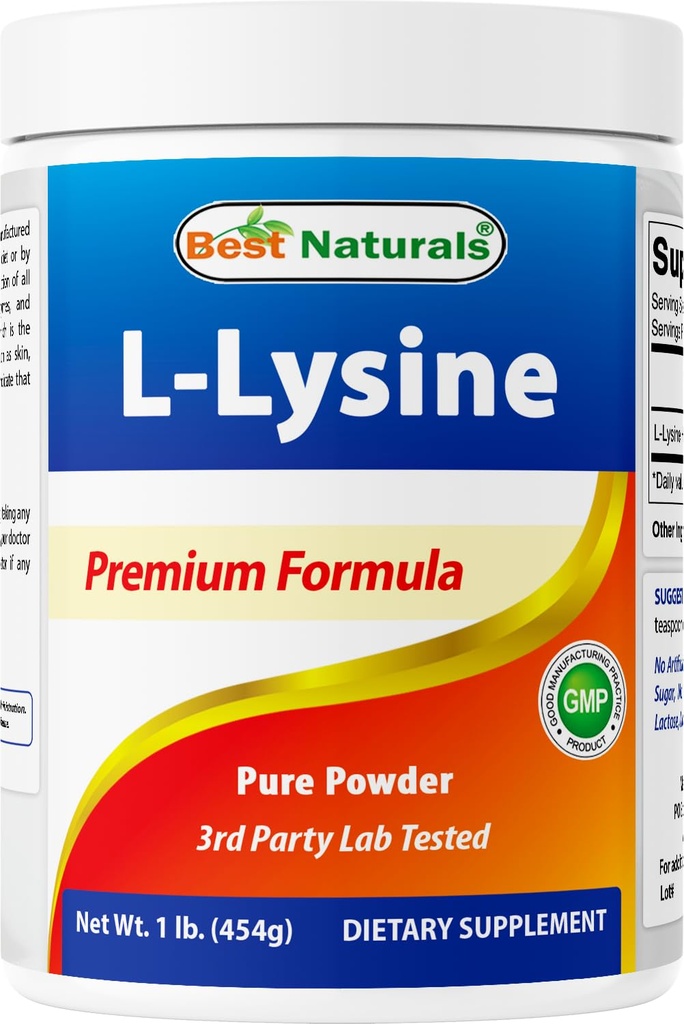 Migliore polvere di lisina naturale, 1 Pound - 100% puro (1 LB (pacchetto di 1))