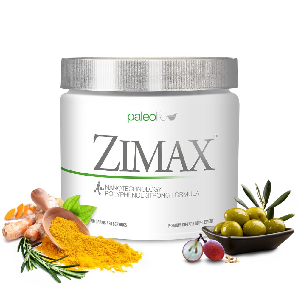 ZIMAX Super ANTIOXIDANT - 100% Naturale - Curcumina ad alto assorbimento, Estratto di rosmarino, Estratto di semi di uva, Estratto di foglie di oliva ORAC 3,451,770 (Canister) 90 grammi (1-Pack)