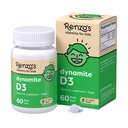 Vitamina D3, Dissolving Kids Vitamin D3, 60 Tabs di Melty senza zucchero, Lil’ Mela Verde aromatizzato