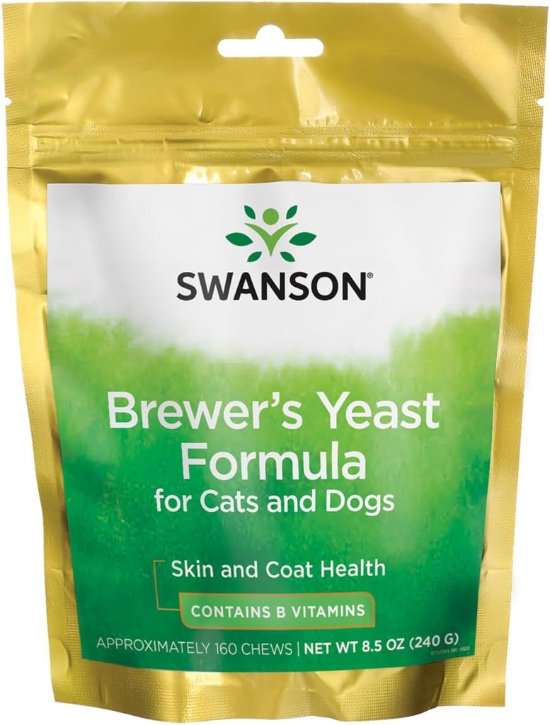 Swanson Brewer Yeast Formula per gatti e cani 160 Chews