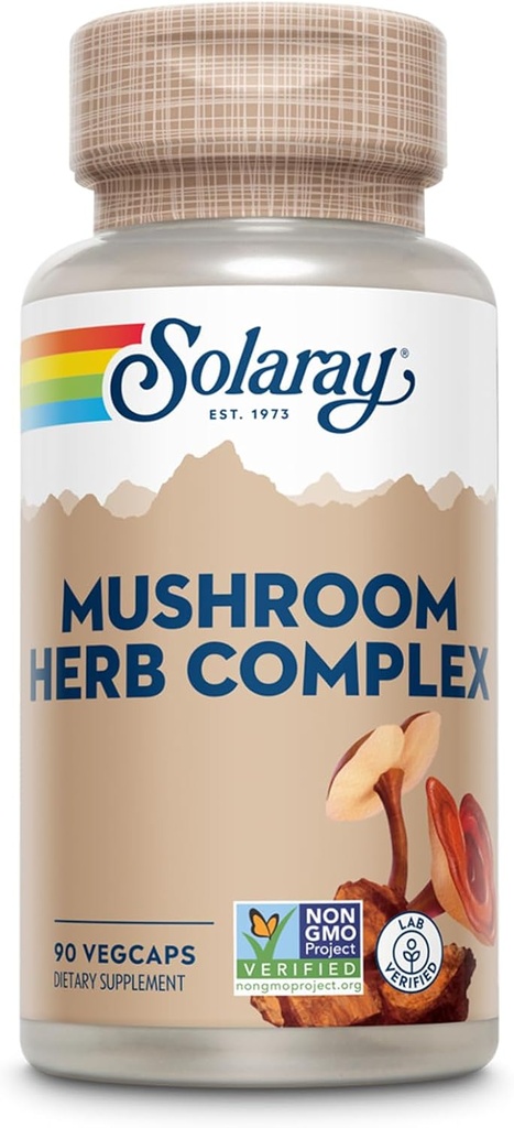 SOLARAY Mushroom Herb Complex Supplemento | 90 Conte