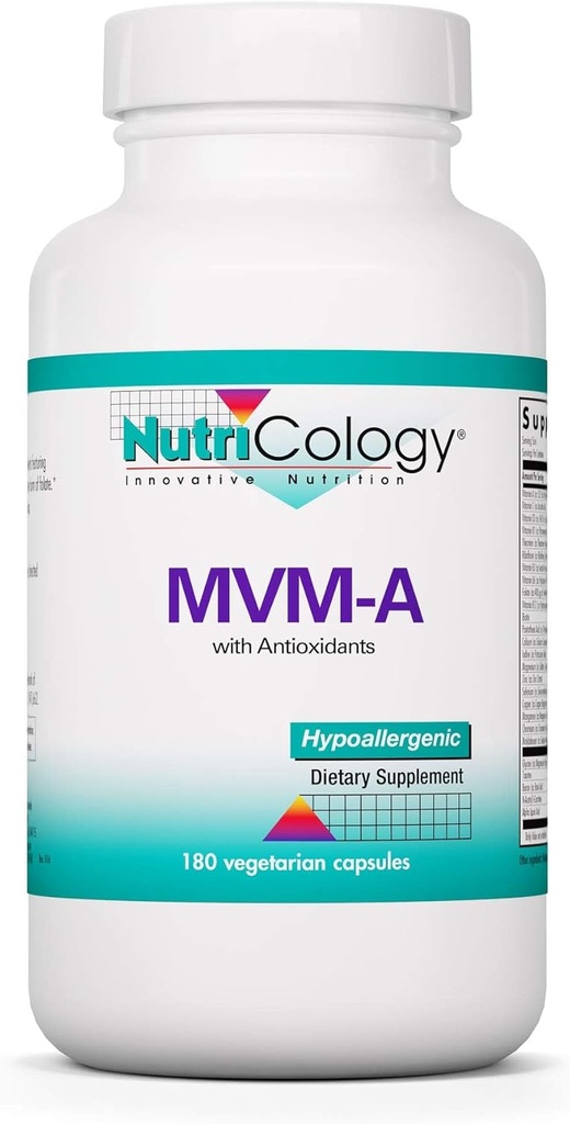 Nutrizione MVM-A Supplemento - Multivitaminico per Uomini e Donne, con Ferro, Vitamine Giornaliere, per Adulti, Alta Potenza, Biodisponibile, Capsule Vegetariani - 180 Conte