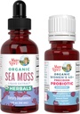 MaryRuth Organics Probiotic Digestion (Raspberry) per le donne 40+ & Sea Moss Drops | USDA Organic, Clean Label Project Verified® | Vitamine per Gut Salute e Immunità | Vegan, Non OGM, Gluten Free