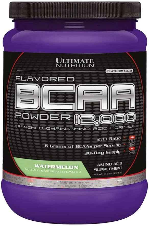 Ultimate Nutrition aromatizzato BCAA Polvere - Caffeina Free con 3g Leucina 1.5g Valine 1.5g Isoleucina - Post Workout Amino Acid Supplement, Uva, 30 Serve