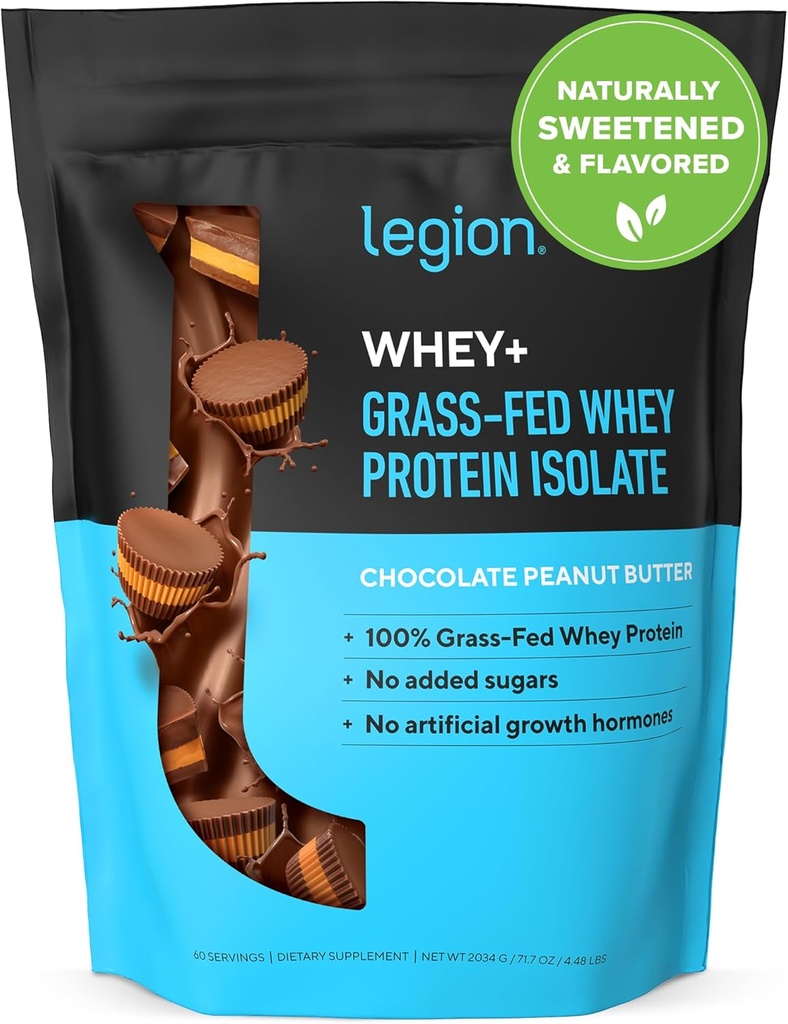 LEGISLAZIONE Whey+ Protein Whey Isolate dalle mucche a base di erbe - Polvere isolata di proteine del siero basso Calorie, non OGM, senza zucchero, senza lattosio e senza glutine, polvere proteica naturale per uomini e donne (30 Serve)