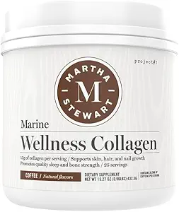 Martha Stewart Collagen Peptides Polvere - Multi Collagen per le donne | Integratore sano per pelle, capelli, unghie e Bone Forza | 15g Protein | Caffè | 25 Serve
