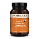 Dr. Mercola Organic Fermented Turmeric - 370 mg Turmerico Fermentato - Curcuminoidi ad alta biodisponibilità - USDA Organic, Non OGM, Gluten-Free & Soy-Free - 60 capsule (30 Servings)