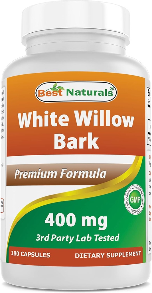 Best Naturals White Willow Bark 400 mg 180 capsule
