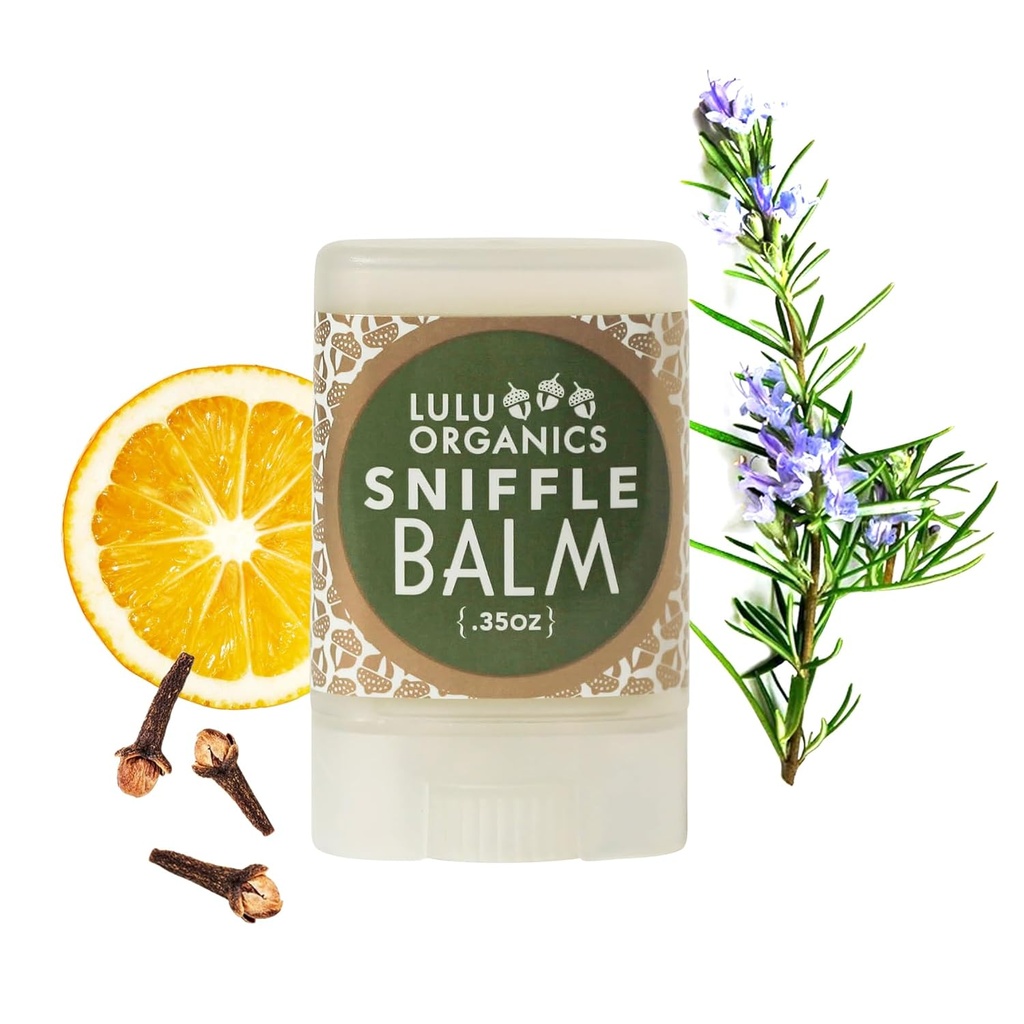 Sniffle Balm Stick con olio di resistenza, oli essenziali miscela per la congestione, tosse e cura della pelle, Sniffle Stopper, Chest Rub per congestione e naso Balm - (Thieves olio Scent 0.35 Oz)