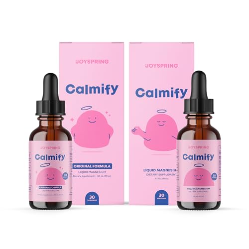 JoySpring Magnesium Citrate Liquid & Magnesium Glycinate per bambini - Magnesio senza glutine di zucchero per bambini e Magnesio Citrato Liquido - Integratori di magnesio per bambini