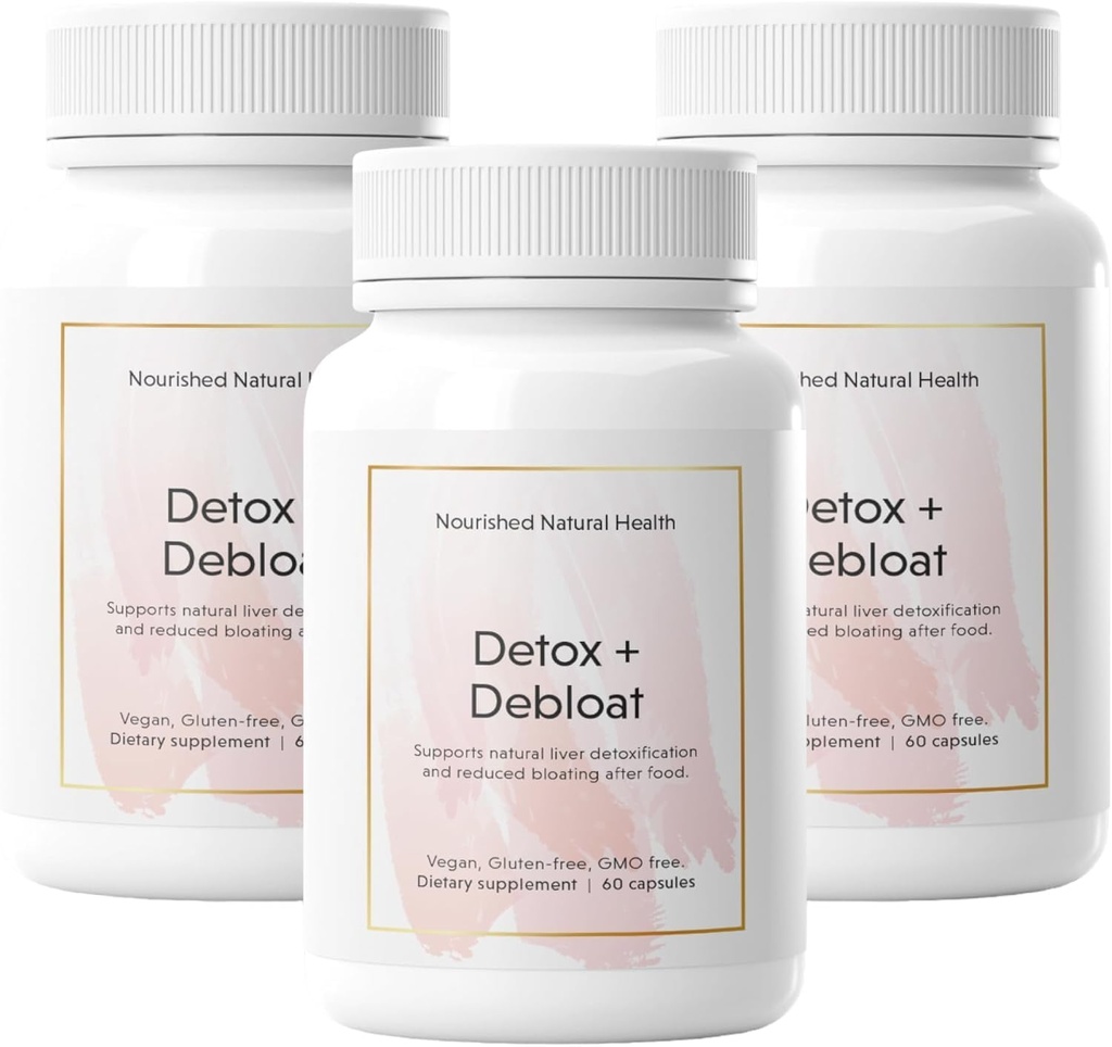Detox naturale nutrito + Debloat - Latte Thistle & Dandelion Root Vegan Supplemento per le donne - Bloating Relief & Digestion Support - 180 capsule