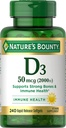 Vitamina di Bounty della natura D 2000 IU Softgels