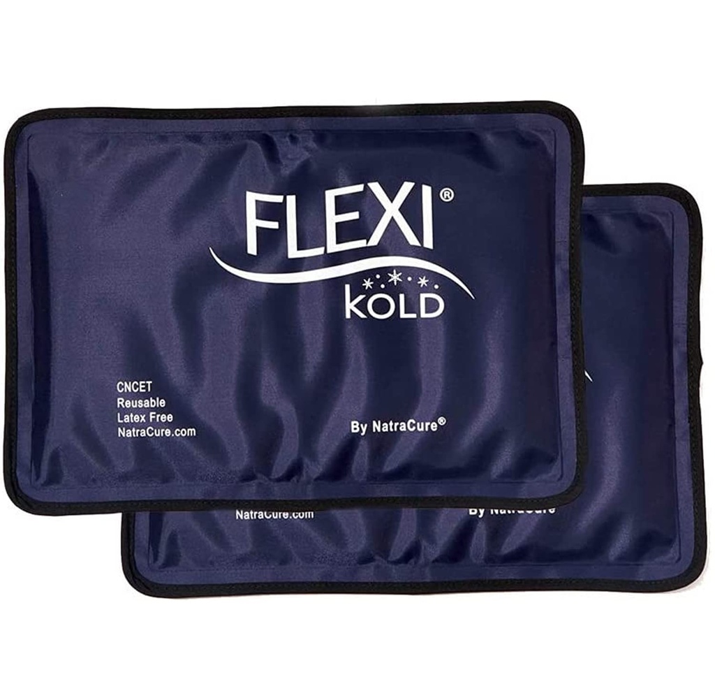 2 FlexiKold Gel Ice Packs - Gel Pack per lesioni riutilizzabili, Back Pain Relief, Ginocchiera Ice Pack Wrap, Dopo la chirurgia, Ice Pack for Knee - 6303-COLD-2PK by NatraCure - Medium – 2PK