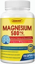 Magnesio Complesso Supplemento, 500mg di Magnesio Glycinate con Citrato & Malato, Forma Chelata per Alta Assorbimento con Zinco & Vitamina D3 per Nerve, Muscolo & Bone Supporto, 115 Capsule