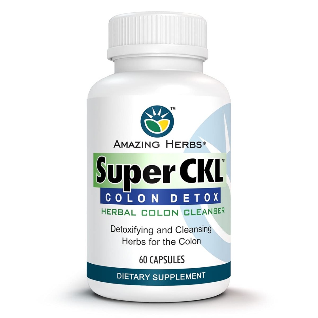 Stupefacente erbe Super CKL Colon Detox - All-Natural, Herbal Colon Cleanser, Migliora la digestione e gli aiuti nella rimozione dei rifiuti - 60 Conte